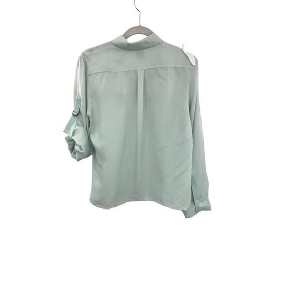 Gap mint green 100% silk button down vintage from spring 04 size large - Picture 5 of 13